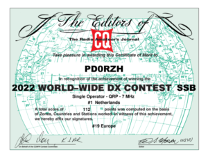 CQWW SSB QRP 40 Meter Certificate